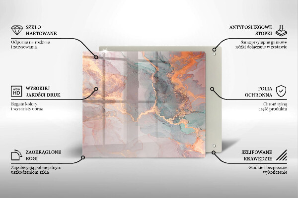 Protection plaque induction Marbre avec de l'or