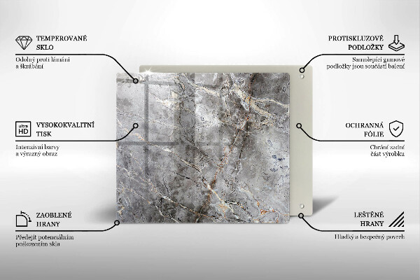 Protection plaque induction Texture de pierre