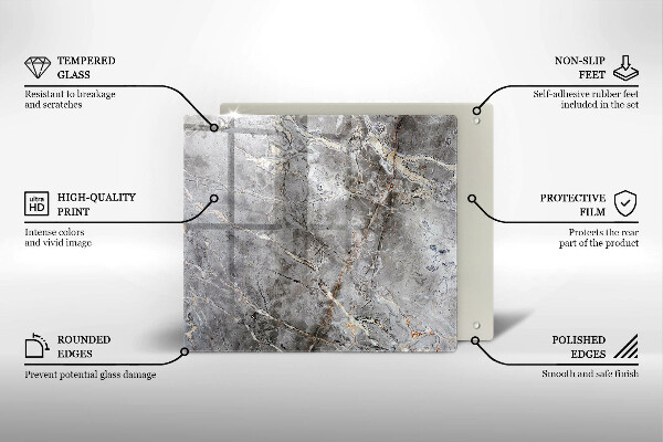 Protection plaque induction Texture de pierre