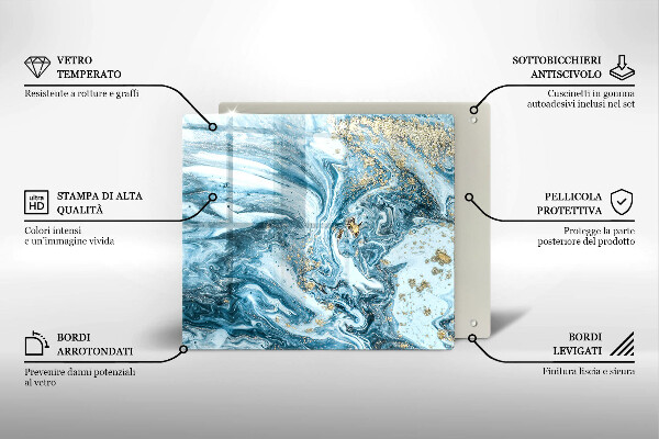 Protection plaque induction Structure avec de l'or