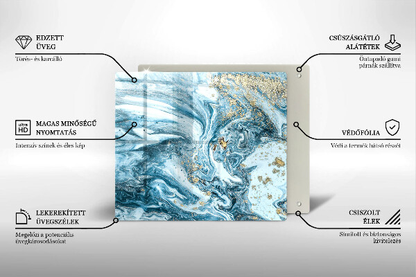 Protection plaque induction Structure avec de l'or