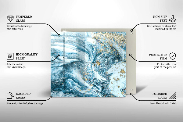 Protection plaque induction Structure avec de l'or