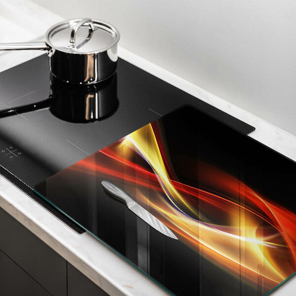Protection plaque induction Fumée et lumière abstraites