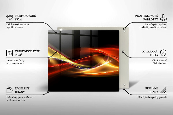 Protection plaque induction Fumée et lumière abstraites