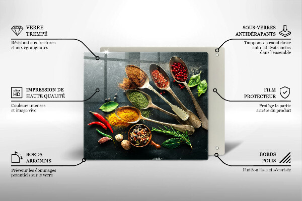 Protection plaque induction Cuillères de cuisine d'épices