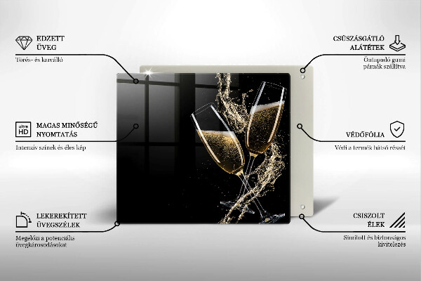 Protection plaque induction Verres de champagne