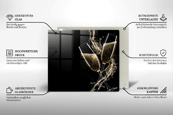 Protection plaque induction Verres de champagne