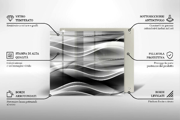 Protection plaque induction Lignes douces d'abstraction