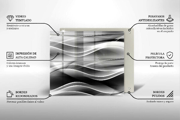 Protection plaque induction Lignes douces d'abstraction