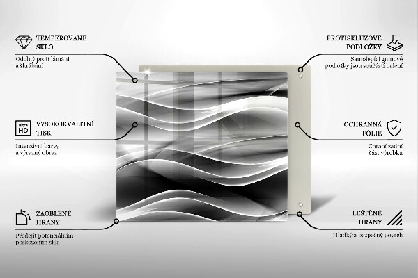 Protection plaque induction Lignes douces d'abstraction