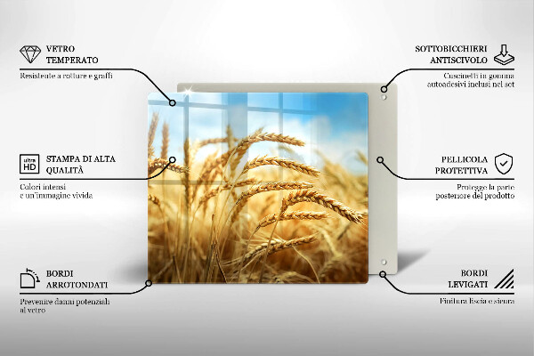 Protection plaque induction Épis de céréales dans le champ