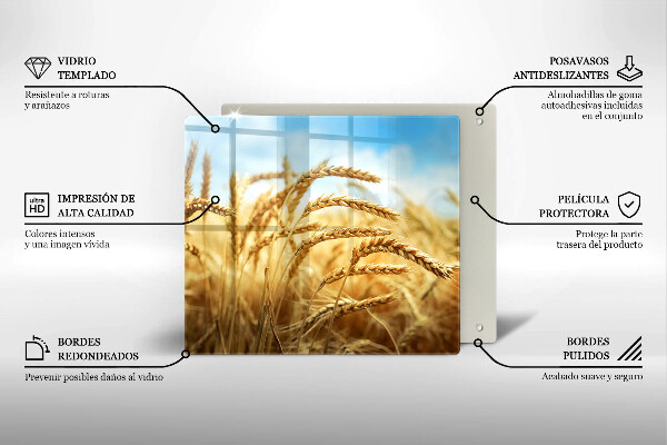 Protection plaque induction Épis de céréales dans le champ