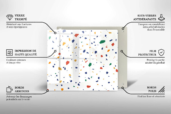 Protection plaque induction Grès coloré