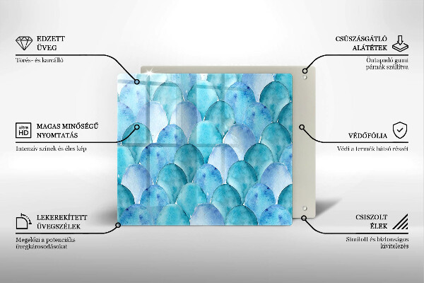 Protection plaque induction Écailles d'aquarelle