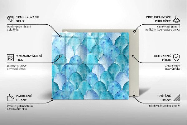 Protection plaque induction Écailles d'aquarelle