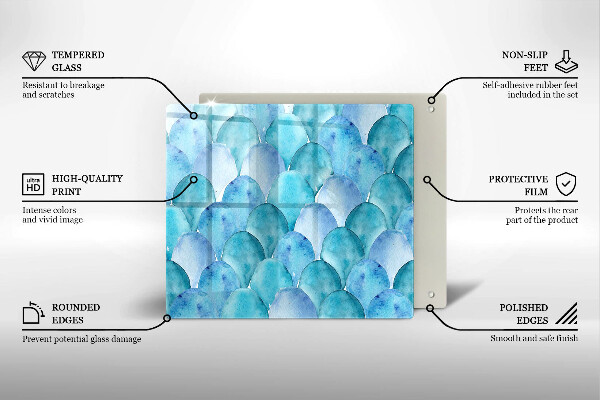 Protection plaque induction Écailles d'aquarelle