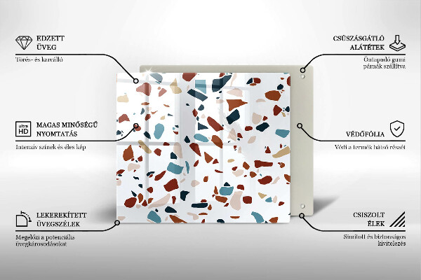 Protège plaque de cuisson Pierre décorative