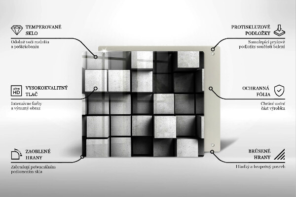 Protège plaque de cuisson Fond de géométrie 3D