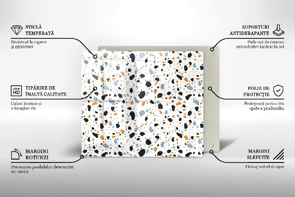 Protège plaque de cuisson Grès décoratif