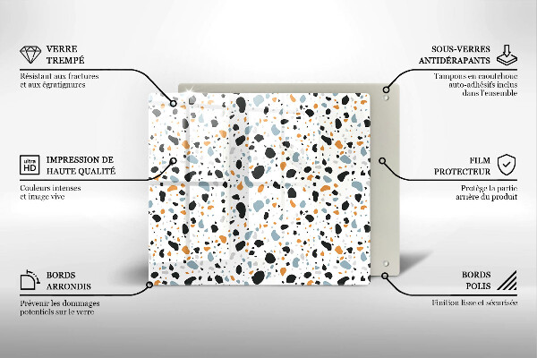 Protège plaque de cuisson Grès décoratif