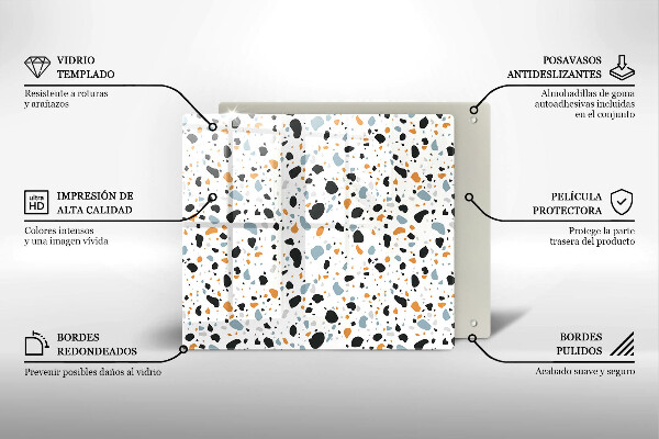 Protège plaque de cuisson Grès décoratif