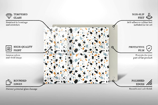 Protège plaque de cuisson Grès décoratif