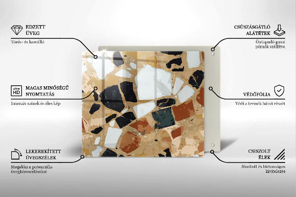 Protège plaque de cuisson Assiette pierres décoratives