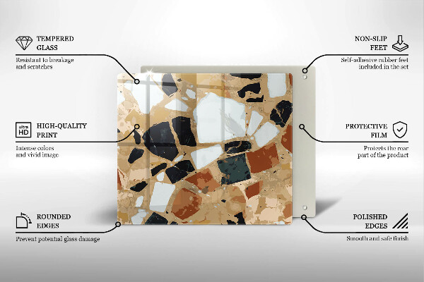 Protège plaque de cuisson Assiette pierres décoratives