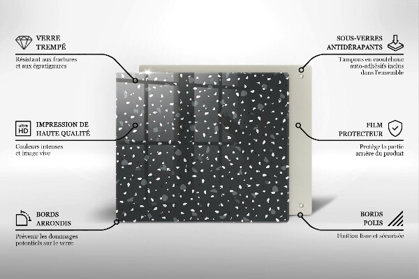 Protège plaque de cuisson Pierre décorative