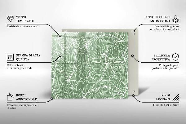 Protection plaque induction Feuilles linéaires