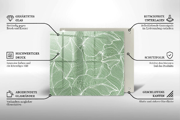 Protection plaque induction Feuilles linéaires