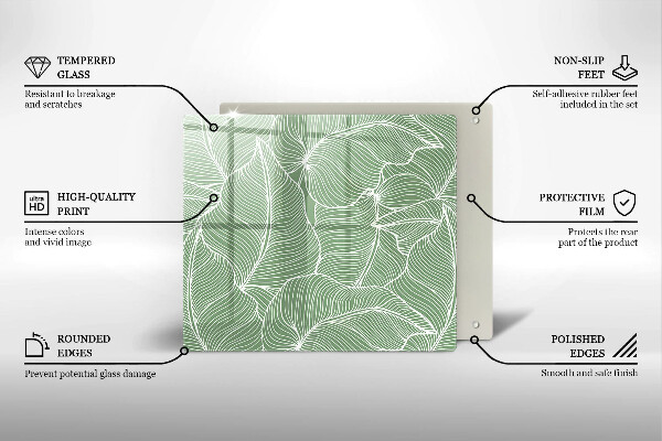 Protection plaque induction Feuilles linéaires