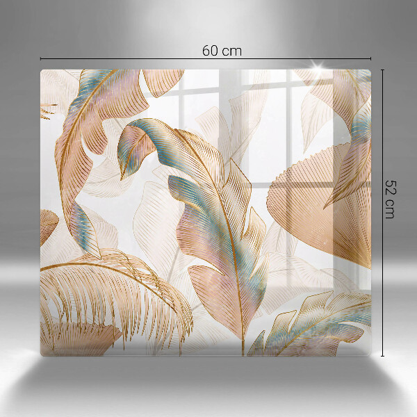 Protection plaque induction Plumes et feuilles de bohème