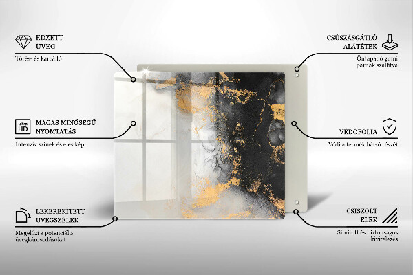 Protection plaque induction Abstraction avec de l'or