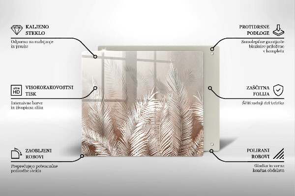 Protection plaque induction Feuilles de végétation bohème