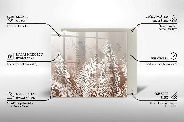 Protection plaque induction Feuilles de végétation bohème