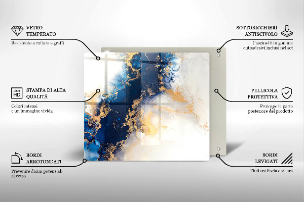 Protection plaque induction Abstraction avec du bleu