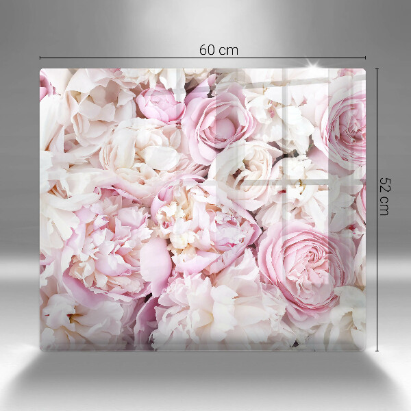 Protection plaque induction Bouquet de pivoines
