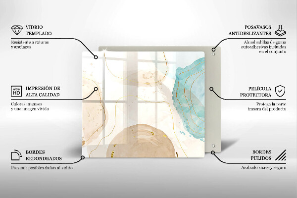 Protection plaque induction Formes bohèmes lumineuses
