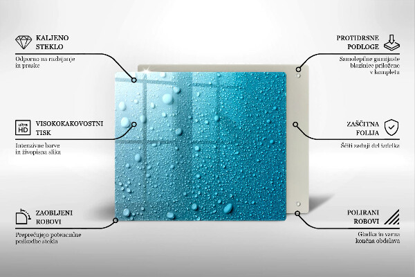 Protection plaque induction Gouttes d'eau