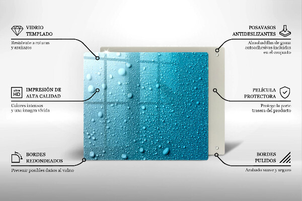 Protection plaque induction Gouttes d'eau