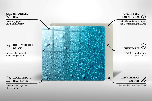 Protection plaque induction Gouttes d'eau