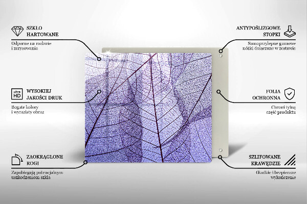 Protection plaque induction Feuilles veinées