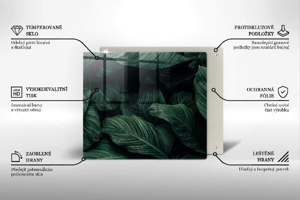 Protection plaque induction Feuilles sombres