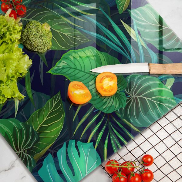 Protection plaque induction Illustration de feuilles de jungle