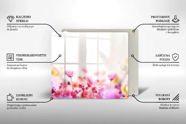 Protection plaque induction Prairie fleurie