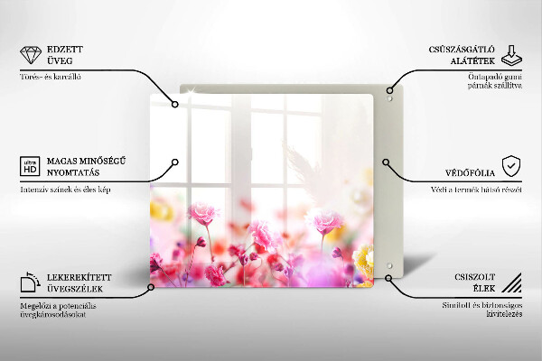 Protection plaque induction Prairie fleurie