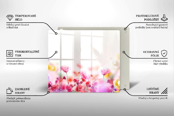 Protection plaque induction Prairie fleurie