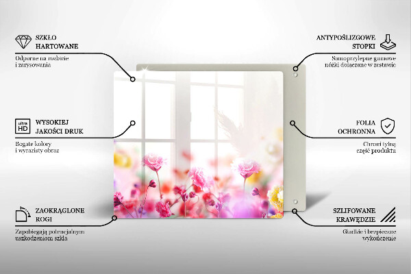 Protection plaque induction Prairie fleurie