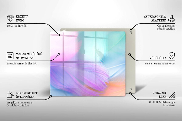 Protection plaque induction Plumes pastels
